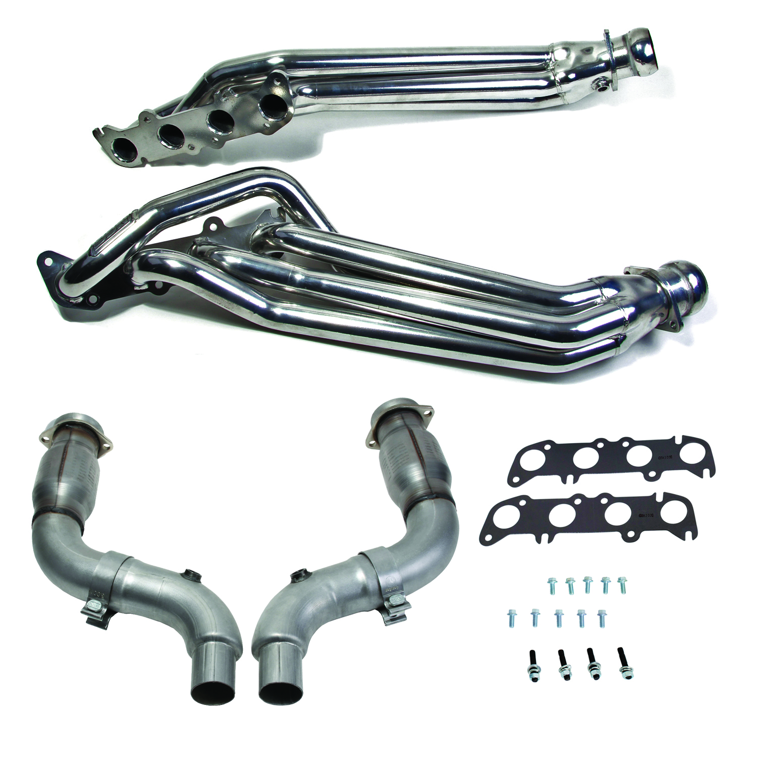 BBK Performance Parts 18564 15-23 MUSTANG 5.0 1-7/8 LONG TUBE HEADERS PLUS MID PIPE (SILVER CERAMIC)